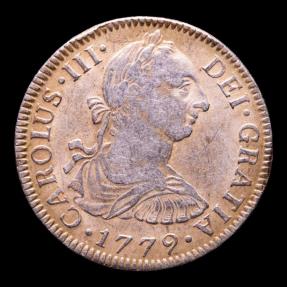 Spain - Carlos III (1759-1788) Silver 2 reales, Mexico, 1779 FF.