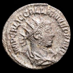 Ancient Coins - Gallienus, silver hybrid antoninianus , Antioch, 255-256 A.D. Rare with a Salonina reverse!! ROMAE AETERNAE.