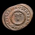 Ancient Coins - Crispus (Caesar, 316-326). Bronze Follis. Arelate 322-323. -  VOT X in wreath / ✩AR✩ (inedit mintmark)