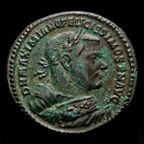 Ancient Coins - Maximianus as Senior Augustus, AE Large Follis Abdication issue, Treveri. PROVIDENTIA DEORVM QVIES AVGG, Providentia and Quies
