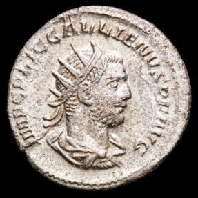 Ancient Coins - Gallienus, Silver antoninianus, Samosata, AD 255-256. - PIETAS AVGG, Valerian and Gallienus.