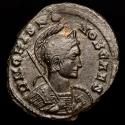 Ancient Coins - Crispus (Caesar, 316-326). Follis. (2.50 g, 21 mm.) Lugdunum. - Very Rare bust and latin legend! DN CRISPO NOB CAES