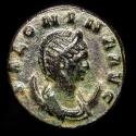 Ancient Coins - Salonina AE Antoninianus. Rome, AD 260-261. - VESTA, Vesta seated to left, holding sceptre and patera; Q in exergue.