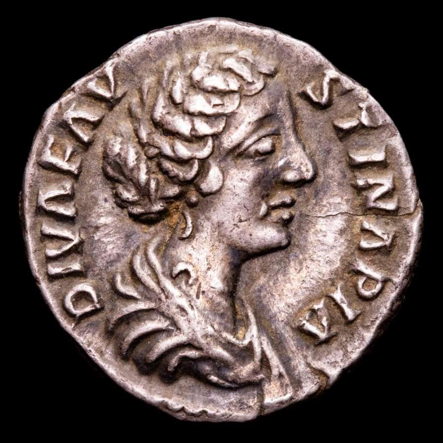 Faustina II AD 147-175. Silver denarius, Rome. - CONSECRATIO