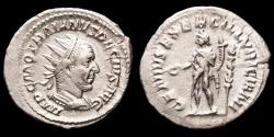Ancient Coins - Trajan Decius (AD 249-251). Silver antoninianus. Rome. - GENIVS EXERC ILLVRICIANI, Genius.