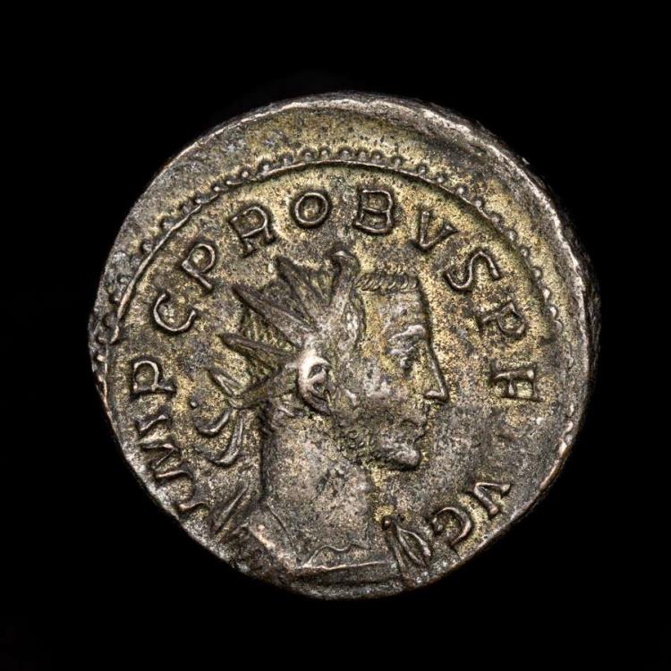 Probus (276-282 AD). AE Antoninianus. Lugdunum. - MARS VICTOR, Mars ...