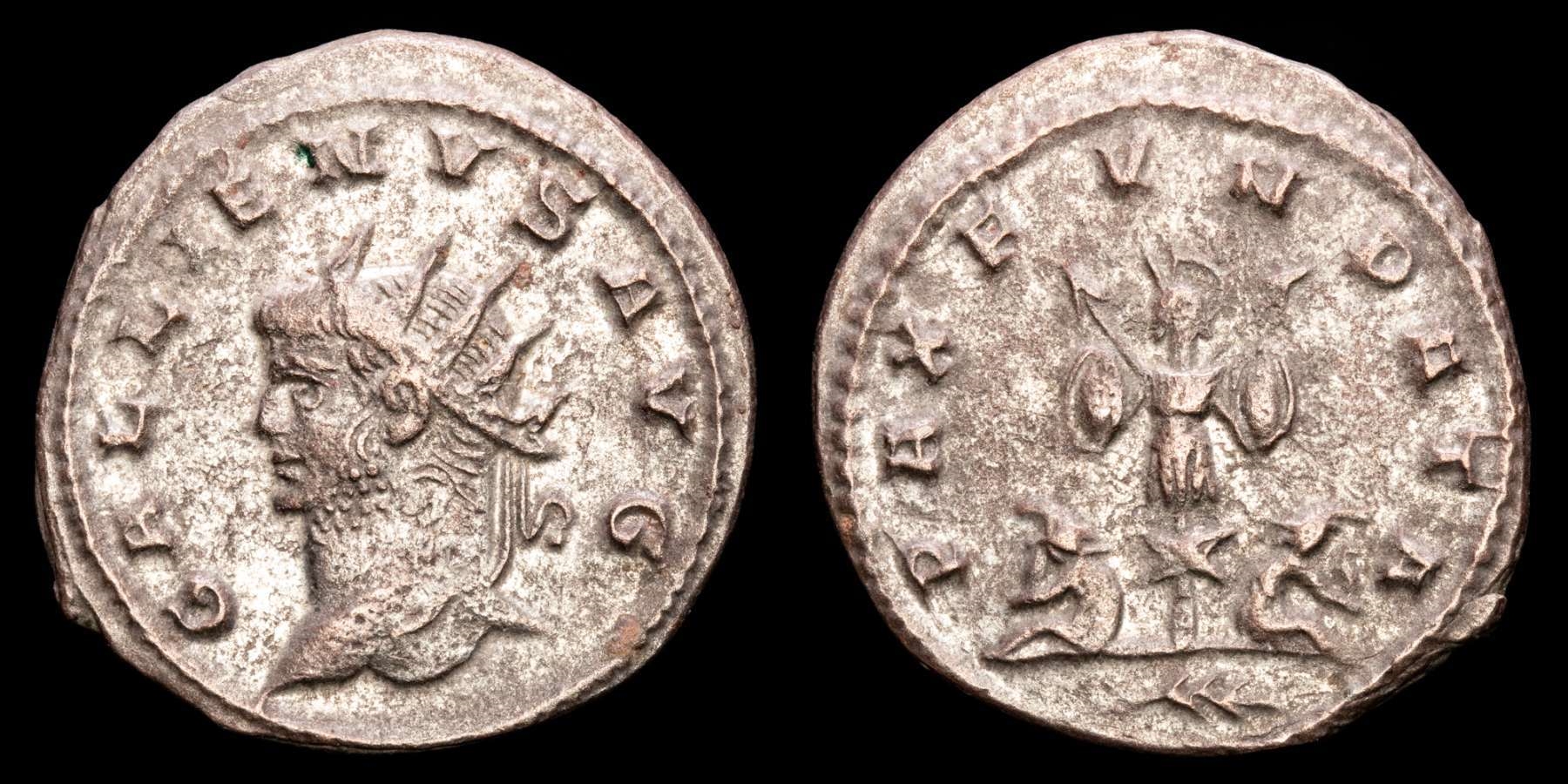 Gallienus (253-268 A.D.) Silvered antoninianus - Antioch, AD 256