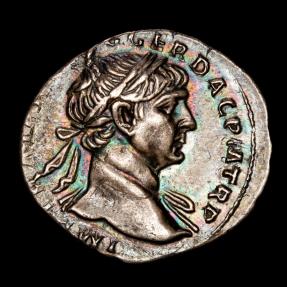 Trajan (98-117 A.D.) silver denarius. Rome. - COS V P P SPQR
