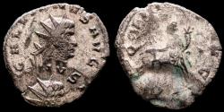 Ancient Coins - Gallienus in the sole reign (260-268 A.D.) BI silvered antoninianus. AEQVITAS AVG. Mint error, double struck.
