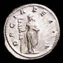 Ancient Coins - Trajan Decius (249-251 A.D.) Silver Antoninianus, Rome. - DACIA FELIX, Dacia standing left, holding standard.