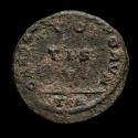 Ancient Coins - Roman Empire - CRISPUS (Caesar, 316-326 A.D.) bronze follis (2,95 g. 18 mm.). Arles mint 320 A.D. CAESARVM NOSTRORVM / VO / TIS / V / TA. Rare.