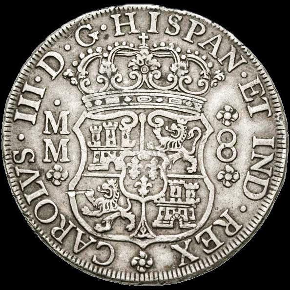 Spain - CARLOS III (1759-1788) Silver 8 Reales. 1762 Mexico. MM