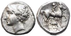 Ancient Coins - The Greek. Calabria. Tarentum, AR Nomos (6.90gr). Campano-Tarantine series, circa 281-228 BC.