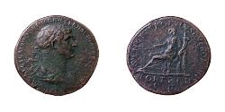Ancient Coins - Roman Empire Sestertius of Emperor Trajan