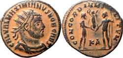 Ancient Coins - Galerius as Caesar, AD 293-305. Radiatus. 3.11 g, 19 mm. Cyzicus.