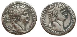 Ancient Coins - Seleucis and Pieria. Antioch. Nero with Divus Claudius AD 54-68. Tetradrachm AR 26 mm, 15,03 g
