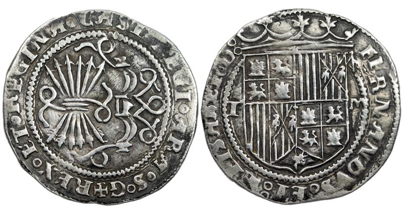 World Coins - Spanish Monarchy, Ferdinand V and Isabella I (1474-1566) 1 Real. TOLEDO