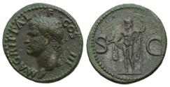 Ancient Coins - Agrippa 12 BC. Struck under Caligula 37-41 AD. Rome As Æ 28.24 mm, 11.75 g