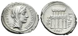 Ancient Coins - P. FONTEIUS P.f. CAPITO and T. DIDIUS. AR Denarius (4.00 g, 20.5 mm). Circa 55 BC. Attic standard, Second Punic War issue.