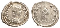Ancient Coins - Plautilla AD 202-205. Rome Denarius AR