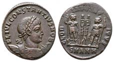 Ancient Coins - Constantius II, as Caesar, 324-337. Follis (Bronze, 18 mm, 2.18 g), Antiochia, 330-333.