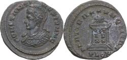 Ancient Coins - ROMAN BRITAIN. Constantine II. As Caesar, A.D. 316-337. Æ follis. 3.06 g; 20 mm. London mint. Struck circa A.D. 323-324.