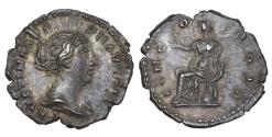 Ancient Coins - CCG Certified! Faustina II AR Denarius. Rome, circa AD 147-150. CONCORDIA.