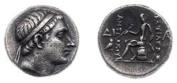 Ancient Coins - SELEUCID KINGDOM. Antiochus III the Great (222-187 BC). Rare AR drachm (16.1 mm, 4.12 g), Soloi mint.