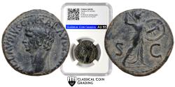 Ancient Coins - ★CCG AU55★ Roman Imperial Claudius. AD 41-54. Æ As