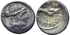 Ancient Coins - ALBINUS BRUTI F. Denarius (48 BC). Rome.