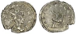 Ancient Coins - Valerian II AR Antoninianus 255 AD. Lugdunum or Rome