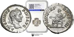 Ancient Coins - ★CCG-MS62 Pedigree Etienne Page † 1988★  Caracalla (198-207 AD) AR Denarius 209 AD