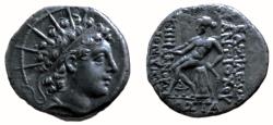Ancient Coins - SELEUCID KINGDOM. Antiochus VI Dionysus (144-142 BC). AR drachm (18,87 mm, 4.00 g). Antioch on the Orontes