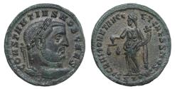 Ancient Coins - CCG Certified! Constantius I. As Caesar, AD 293-305. Æ Follis, Ticinum mint, 2nd officina. Struck AD 300-303.