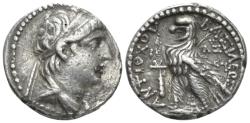 Ancient Coins - The Seleucid Kings, Antiochus VII Evergetes, 138-129 Tyre Didrachm circa 137-136, AR 22mm., 6.14g.