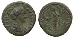 Ancient Coins - Lucilla, Augusta, 164-182. As (Copper, 26.04 mm, 10.45 g), Rome, struck under Marcus Aurelius, 164.