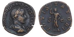Ancient Coins - CCG Certified! Gordian III Æ Sestertius. Rome, AD 241-243: IOVI STATORI