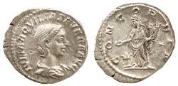 Ancient Coins - Aquilia Severa, Augusta, 220-221 & 221-222. Denarius (Silver, 19.5 mm, 2.89 g), Rome.
