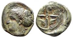 Ancient Coins - SICILY, Syracuse. Dionysios I. 405-367 BC. Æ Hemilitron (3.79 g, 17 mm).