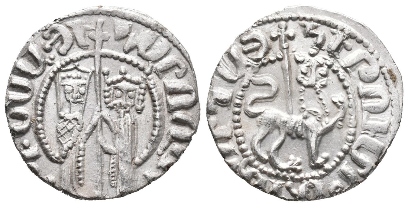 Armenia, Cilician Armenia. Hetoum I and Zabel, AR Tram. 1226-1270 AD.