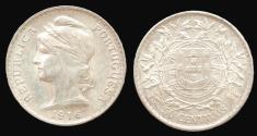 World Coins - PORTUGAL. 50 Centavos, 1916. Lisbon Mint.
