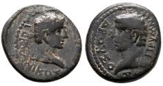 Ancient Coins - Phrygia, Prymnessus. Germanicus, with Drusus, Caesar, 15 BC-AD 19. Bronze Æ, 17 mm, 2,69 g.