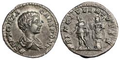 Ancient Coins - Roman Imperial Geta, as Caesar, 198-209. Silver Denarius Rome, 200-202