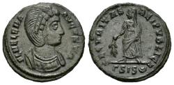 Ancient Coins - Helena. 317-340 AD. AE Follis. (19.2 mm, 2.50 g). Siscia mint, struck 328-329 AD.