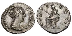 Ancient Coins - FAUSTINA II (Augusta, 147-175). Denarius. Rome.