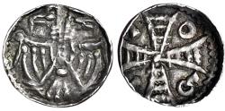 World Coins - The Middle Age. Belgium. Duchy of Brabant. Henry II and III, 1235-1261. AR Denier (0.6gr). Antwerp.