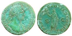 Ancient Coins - Hadrian, AD.117-138. AE Sestertius (34.63 mm, 19.86 g). Rome mint AD.119-121.