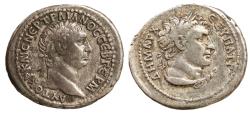 Ancient Coins - Trajan, 98-117 AD. AR Tridrachm, Antioch, Rome style, 100 AD