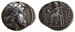 Ancient Coins - Seleukid Kingdom, Demetrios II Nikator, Second reign 129-126 BC. AR Drachm