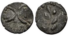 Ancient Coins - The Greek. Calabria. Tarentum AR Hemiobol? (0.57 g). Circa 280-228 BC. Unique.